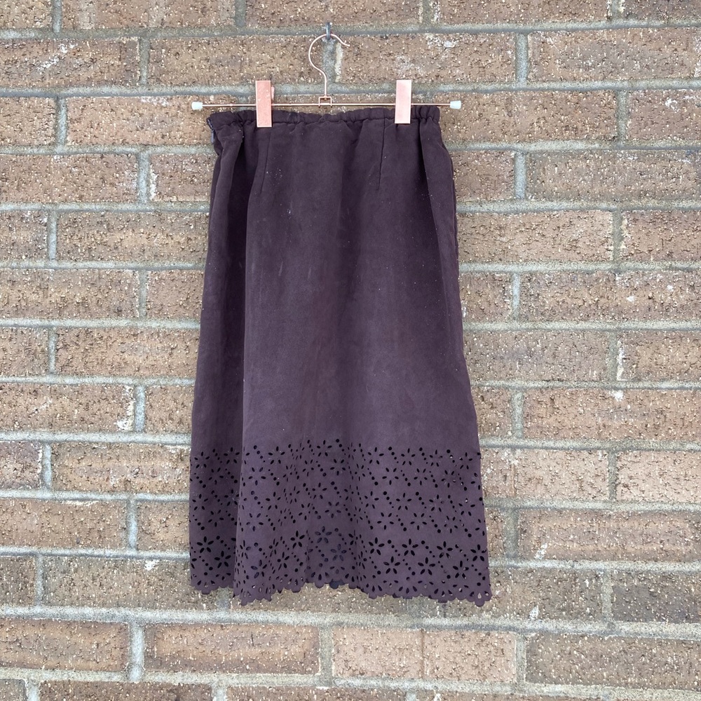 GUESS Brown ultrasuede junior skirt, XS